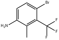 BenzenaMine, 4-broMo-2-Methyl-3-(trifluoroMethyl)- Structure