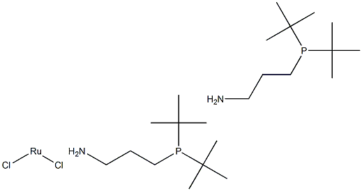 디클로로비스[3-(디-t-부틸포스피노)프로필아민]루테늄(II) 구조식 이미지