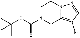 tert-butyl 3-broMo-6,7-dihydropyrazolo[1,5-a]pyrazine-5(4H)-carboxylate 구조식 이미지