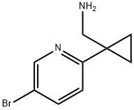 (1-(5-브로모피리딘-2-YL)사이클로프로필)메타나민 구조식 이미지