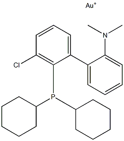 Chloro[2-(dicyclohexylphosphino)-2'-(N,N-diMethylaMino)biphenyl]gold(I), 98% Structure