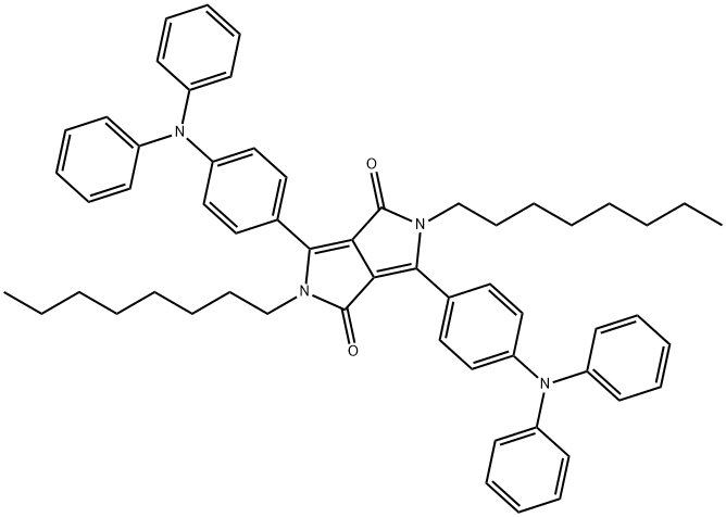 3,6-bis(4-(diphenylamino)phenyl)-2,5-dioctylpyrrolo[3,4-c]pyrrole-1,4-dione Structure