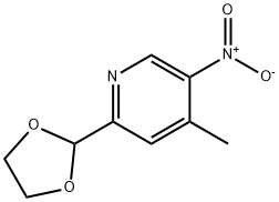 Pyridine, 2-(1,3-dioxolan-2-yl)-4-Methyl-5-nitro- Structure
