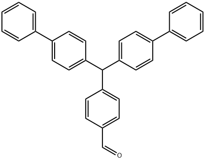 4-(Di([1,1'-biphenyl]-4-yl)Methyl)benzaldehyde 구조식 이미지