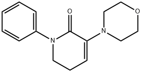 2(1H)-Pyridinone, 5,6-dihydro-3-(4-Morpholinyl)-1-phenyl- 구조식 이미지