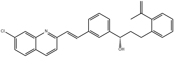 (S,E)-1-(3-(2-(7-chloroquinolin-2-yl)vinyl)phenyl)-3-(2-(prop-1-en-2-yl)phenyl)propan-1-ol 구조식 이미지