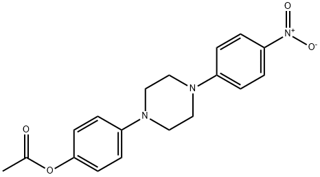 Acetic acid 4-[4-(4-nitro-phenyl)-piperazin-1-yl]-phenyl ester 구조식 이미지
