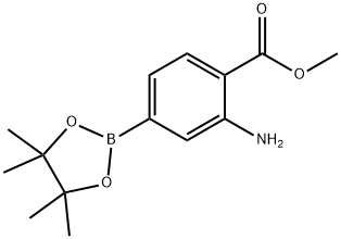 Methyl 2-aMino-4-(4,4,5,5-tetraMethyl-1,3,2-dioxaborolan-2-yl)benzoate 구조식 이미지