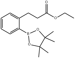 Ethyl 3-(2-(4,4,5,5-tetraMethyl-1,3,2-dioxaborolan-2-yl)phenyl)propanoate 구조식 이미지