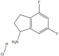 4,6-디플루오로-2,3-디히드로-1H-인덴-1-아민염산염 구조식 이미지