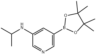 3-PYRIDINAMINE, N-(1-METHYLETHYL)-5-(4,4,5,5-TETRAMETHYL-1,3,2-DIOXABOROLAN-2-YL)- 구조식 이미지