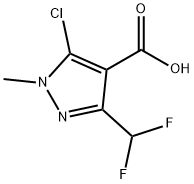 5-Chloro-3-(difluoromethyl)-1-methyl-1H-pyrazole-4-carboxylic Acid Structure