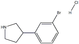 3-(3-BroMophenyl)pyrrolidine hcl 구조식 이미지