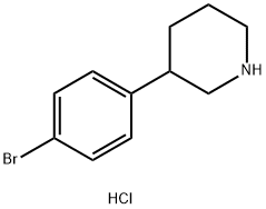 Piperidine, 3-(4-broMophenyl)-, hydrochloride Structure