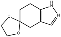 2',4',5',7' - tetrahydrospiro[[1,3]dioxolane - 2,6' - indazole] 구조식 이미지