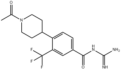 BenzaMide, 4-(1-acetyl-4-piperidinyl)-N-(aMinoiMinoMethyl)-3-(trifluoroMethyl)- Structure