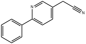 2-(6-페닐피리딘-3-일)아세토니트릴 구조식 이미지