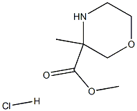 메틸3-메틸모르폴린-3-카르복실레이트HCl 구조식 이미지