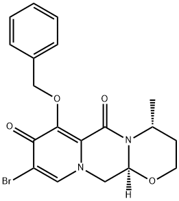(4R,12aS)-7-(benzyloxy)-9-broMo-4-Methyl-3,4-dihydro-2H-[1,3]oxazino[3,2-d]pyrido[1,2-a]pyrazine-6,8(12H,12aH)-dione Structure