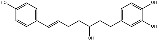 1-(3,4-Dihydroxyphenyl)-7-
(4-hydroxyphenyl)hept-6-en-3-ol 구조식 이미지