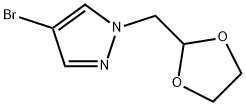 4-BroMo-1-(1,3-dioxolan-2-ylMethyl)pyrazole Structure