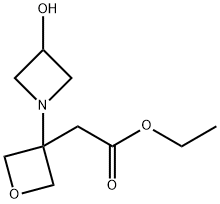 Ethyl 2-(3-(3-hydroxyazetidin-1-yl)oxetan-3-yl)acetate 구조식 이미지