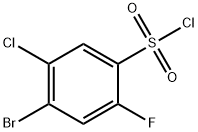 4-BroMo-5-chloro-2-fluorobenzene-1-sulfonyl chloride Structure