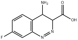 4-아미노-7-플루오로-3,4-디히드로신놀린-3-카르복실산 구조식 이미지