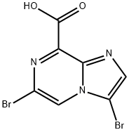 3,6-dibromoimidazo[1,2-a]pyrazine-8-carboxylic acid 구조식 이미지