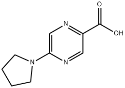 5-(Pyrrolidin-1-yl)pyrazine-2-carboxylic acid Structure