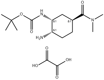 tert-Butyl [(1R,2S,5S)-2-amino-5-[(dimethylamino)carbonyl]cyclohexyl]carbamate oxalate Structure