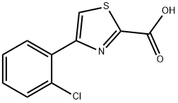 4-(2-클로로페닐)-티아졸-2-카르복실산 구조식 이미지