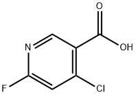 4-클로로-6-플루오로니코틴산 구조식 이미지