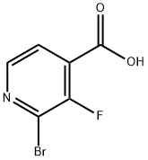2-Bromo-3-fluoro-4-pyridinecarboxylic acid 구조식 이미지
