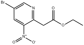 (5-브로모-3-니트로피리딘-2-일)아세트산에틸에스테르 구조식 이미지