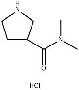 N,N-디메틸-3-피롤리딘카르복사미드HCl 구조식 이미지