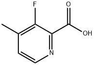 3-플루오로-4-메틸-2-피리딘카르복실산 구조식 이미지