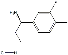 (S)-1-(3-Fluoro-4-Methylphenyl)propan-1-aMine hydrochloride Structure