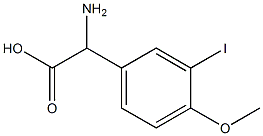 Benzeneacetic acid,a-aMino-3-iodo-4-Methoxy- 구조식 이미지