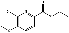 ETHYL 2-BROMO-3-METHOXY-6-PYRIDINECARBOXYLATE 구조식 이미지