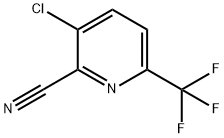 3-클로로-2-시아노-6-(트리플루오로메틸)피리딘 구조식 이미지