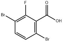 3,6-DibroMo-2-플루오로벤조산 구조식 이미지