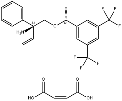 (S)-1-((R)-1-(3,5-bis(trifluoroMethyl)phenyl)ethoxy)-2-phenylbut-3-en-2-aMine Maleic acid 구조식 이미지