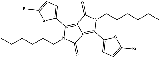 3,6-Bis(5-broMothiophen-2-yl)-2,5-dihexylpyrrolo[3,4-c]pyrrole-1,4(2H,5H)-dione Structure