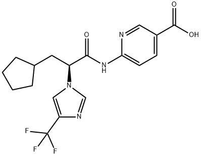 (S)-6-(3-Cyclopentyl-2-(4-(trifluoroMethyl)-1H-iMidazol- 1-yl)propanaMido)nicotinic Acid Structure