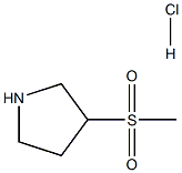 Pyrrolidine, 3-(methylsulfonyl)-, hydrochloride (1:1) Structure