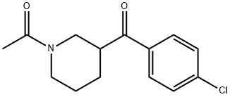 1-(3-(4-chlorobenzoyl)piperidin-1-yl)ethanone Structure