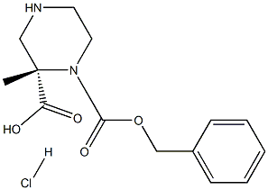 (S)-1-Benzyl 2-Methyl piperazine-1,2-dicarboxylate hydrochloride Structure