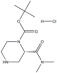 (S)-tert-Butyl 2-(diMethylcarbaMoyl)piperazine-1-carboxylate hydrochloride 구조식 이미지