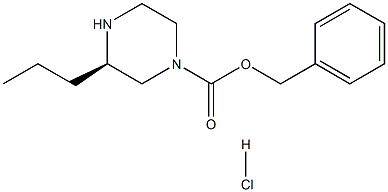 (R)-Benzyl 3-propylpiperazine-1-carboxylate hydrochloride 구조식 이미지